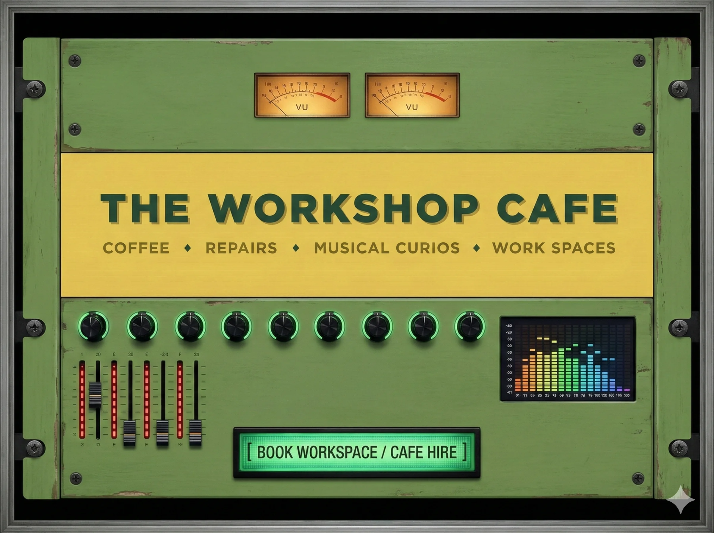 Workshop Café - VU meters, pressure gauges, spectrum analyzer